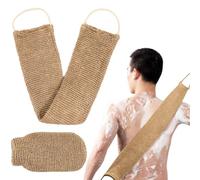 Spazzola Schiena Doccia, 2 Pezzi Spazzola Schiena Doccia Guanto Esfoliante Fibra di Bambù per Lavare la Massaggi da Bagno Maschili E Femminili