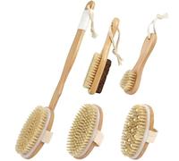 Spazzola Schiena Doccia Manico Lungo, 5 pezzi Spazzola Schiena Doccia, con 3 Spazzola Bagno Testa, 41 cm Spazzola Bagno Schiena con Manico Lungo, Spazzola Corpo per Uso Asciutto e Bagnato