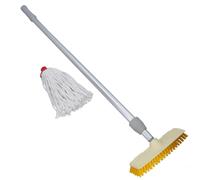 Spazzola scopa gancio barca mop kit lavaggio pulizia yacht prolunga telescopi...