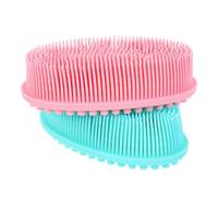 Spazzola Sensoriale in Silicone 2 Pezzi per Cuoio Capelluto | Setole Morbide, Doppio Lato Testurizzato, Impugnatura Leggera per Mani Piccole, Bagno e Shampoo