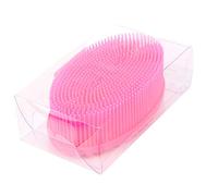 Spazzola sensoriale per bambini in silicone, vasca da bagno per massaggi, allenamento tattile, testina per capelli, pettine per lo sviluppo sensoriale e il rilassamento del (Rosso roseo)
