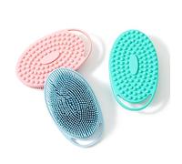 Spazzola sensoriale premium per bambini o autismo,Scrubber corpo in silicone morbido,Spazzole per terapia per sala sensoriale,Spazzola da bagno per doccia per animali domestici (3 pezzi