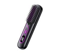 Spazzola senza corda per raddrizzatore dei capelli, piastra per capelli senza corda | Spazzola lisciante per capelli 200 milioni di ioni negativi con display a LED,Strumento per lo styling a pettine