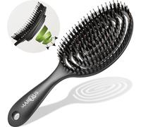 Spazzola Setole Cinghiale - Districante professionale con doppia molla a spirale, ideale per ogni tipo di capelli. Naturali, garantisce una cura delicata e risultati perfetti