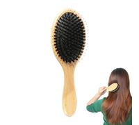 Spazzola Setole Di Cinghiale,Setole Naturali Di Cinghiale Con Manico In Legno E Cuscinetto Massaggiante - Spazzola Slick Back | Per Donne Uomini Bambini Capelli Ricci Mossi Lisci Lunghi