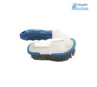 SPAZZOLA SETOLE INOX ROBUSTA PER LA PULIZIA MANUALE DI PVC E LINER DI PISCINE