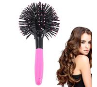 Spazzola Sferica per Capelli - Spazzola a Palla 3D Professionale per Capelli Ricci e Styling - Spazzola Rotonda per Onde e Boccoli Definiti - Adatta per Capelli Asciutti e Bagnati