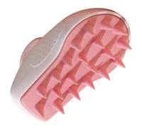Spazzola Shampoo Cuoio Capelluto in Silicone ABS Rosa per Uso Quotidiano | Uso su Chioma Bagnati o Asciutti, Stimola i Punti del Capo, Pulizia Delicata, in Doccia