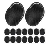 Spazzola Shampoo Ergonomica Nera 16 Pezzi per Cuoio | PP e Silicone, Set Completo, Impugnatura Antiscivolo, Uso Bagno e Salone, Adatta a Barba e Testa