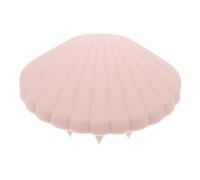 Spazzola Shampoo in Silicone a Forma di Conchiglia | Rosa, Setole Fini per Pulizia Quotidiana, Facile da Lavare, Uso Domestico nei Rituali di Shampoo