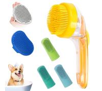 Spazzola Shampoo Per Cani Massaggiatore Setole Morbide Silicone Portatile