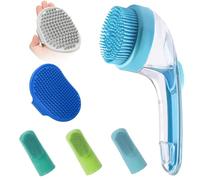 Spazzola Shampoo Per Cani Setole Morbide In Silicone Portatile Antiscivolo | Scrubber Da Bagno Per Cani A Pelo Corto Pulizia Portatile Lavaggio Denti per Esterno Casa