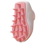 Spazzola Silicone per Cuoio Capelluto, Massaggio Shampoo, Rosa | Setole in Silicone e Corpo ABS, Impugnatura Ergonomica, Anello per Appendere, Doccia e Palestra