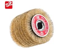 SPAZZOLA SIT A RULLO IN ACCIAIO OTTONATO X SMERIGLIATRICE -OFFERTA-