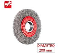 SPAZZOLA SIT CIRCOLARE IN ACCIAIO DIAM.200X29 PER MOLA BANCO