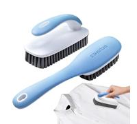 Spazzola smacchiante per bucato, 2 spazzole per la pulizia dei vestiti, set di spugne con setole morbide, spazzola per strofinare tessuti delicati, strumento di pulizia multiuso, articoli da bagno per