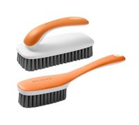 Spazzola smacchiante per bucato, 2 spazzole per la pulizia dei vestiti, set di spugne con setole morbide, spazzola per strofinare tessuti delicati, strumento di pulizia multiuso, articoli da bagno per