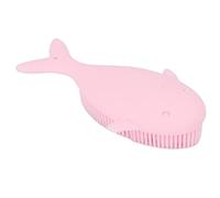 Spazzola spa esfoliante in silicone per capelli morbidi per bambini piccoli, la stimolazione linfatica favorisce la circolazione sanguigna (Rosa)