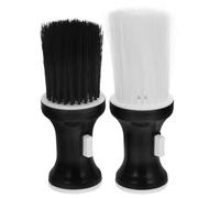 Spazzola Spolverino Collo Professionale 2 Pezzi Manico Ergonomico | Punte Dense, Base Stabile e Serbatoio Integrato, per Postazioni, Studenti Cosmetologia e Pulizia Rapida