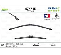 Spazzola tergicristallo VALEO Silencio Xtrm VF345, 600/380mm, Anteriore, 2 Pezzo