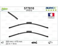 VALEO Kit spazzole tergicristallo 577810 550/475 mm anteriore flat blade