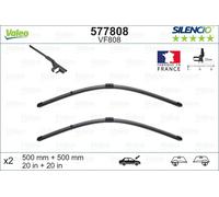 Spazzola tergicristallo VALEO Silencio Xtrm VF808, 500mm, Anteriore, 2 Pezzo