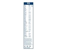 Tergicristalli Bosch Twin 531, Lunghezza 530mm/450mm, 1 set per parabrezza anteriore