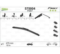 SPAZZOLA TERGI FIRST FLAT BLADE ANT DX/SX SINGOLA 475mm CODICE BREVE: FM47