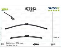 SPAZZOLA TERGI SILENCIO FLAT BLADE ANT DX/SX COPPIA 700mm + 350mm CODICE BREVE: