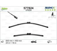 SPAZZOLA TERGI SILENCIO FLAT BLADE ANT SX COPPIA 600mm + 450mm CODICE BREVE: VF8