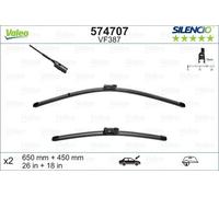 SPAZZOLA TERGI SILENCIO FLAT BLADE ANT SX COPPIA 650mm + 450mm CODICE BREVE: VF3