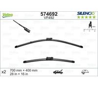 SPAZZOLA TERGI SILENCIO FLAT BLADE ANT SX COPPIA 700mm + 400mm CODICE BREVE: VF4