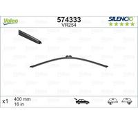SPAZZOLA TERGI SILENCIO FLAT BLADE POST DX/SX SINGOLA 400mm CODICE BREVE: VR254