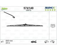 SPAZZOLA TERGI SILENCIO PERFORMANCE ANT DX/SX SINGOLA 600mm CODICE BREVE: VM15