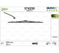 SPAZZOLA TERGI SILENCIO PERFORMANCE ANT DX/SX SINGOLA 650mm CODICE BREVE: VM111