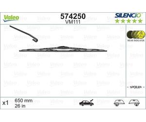 SPAZZOLA TERGI SILENCIO PERFORMANCE ANT DX/SX SINGOLA 650mm CODICE BREVE: VM111