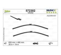 Spazzola Tergi Valeo 572302 Silencio Aquablade Set per Volvo Volvo Asia