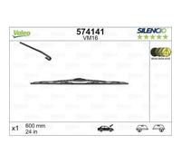 VALEO Silencio Tergicristallo VM16 Spazzola Tergicristallo Convenzionale, Durevole e Resistente, per Tutte le Stagioni, 600mm Confezione da 1, singola 574141