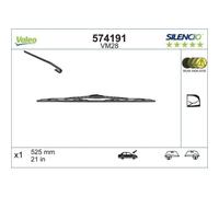 VALEO Silencio Tergicristallo VM28 Spazzola Tergicristallo per Tutte le Stagioni e Montaggio Perfetto, 525mm Anteriore Confezione da 1, singola 574191