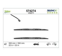Spazzola Tergi Valeo 574274 Silencio Conventional Set per Audi Seat