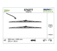 Spazzola Tergi Valeo 574277 Silencio Conventional Set per Fiat Lancia