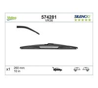 Tergicristallo per parabrezza VALEO 574281, Silencio VR36 Lunghezza 260mm, indietro, 1 pezzo