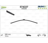 Tergicristallo per parabrezza VALEO 574337, Silencio Xtrm VR258 Lunghezza 380mm, indietro, 1 pezzo