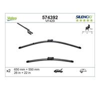 Spazzola Tergi Valeo 574392 Silencio Flat Blade Set per Citroën Mercedes Benz