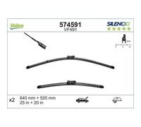 Spazzola Tergi Valeo 574591 Silencio Flat Blade Set per Audi