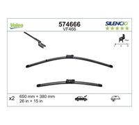 Spazzola Tergi Valeo 574666 Silencio Flat Blade Set per Ford Mercedes Benz