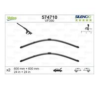 Spazzola Tergi Valeo 574710 Silencio Flat Blade Set per Mercedes Benz