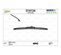 VALEO Silencio Tergicristallo VH134 Spazzola Tergicristallo Premium Ibrida per la Sostituzione del Ricambio Originale per Tutte le Stagioni, 650MM Anteriore Confezione da 1, singola 574734