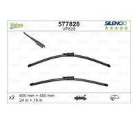 Spazzola Tergi Valeo 577828 Silencio Flat Blade Set per Bmw