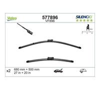 Spazzola Tergi Valeo 577896 Silencio Flat Blade Set per Audi Bentley